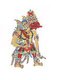 Indonesia: Figure of Dasamuka, wayang kulit ('shadow puppet') character from the ancient Hindu epic, Ramayana